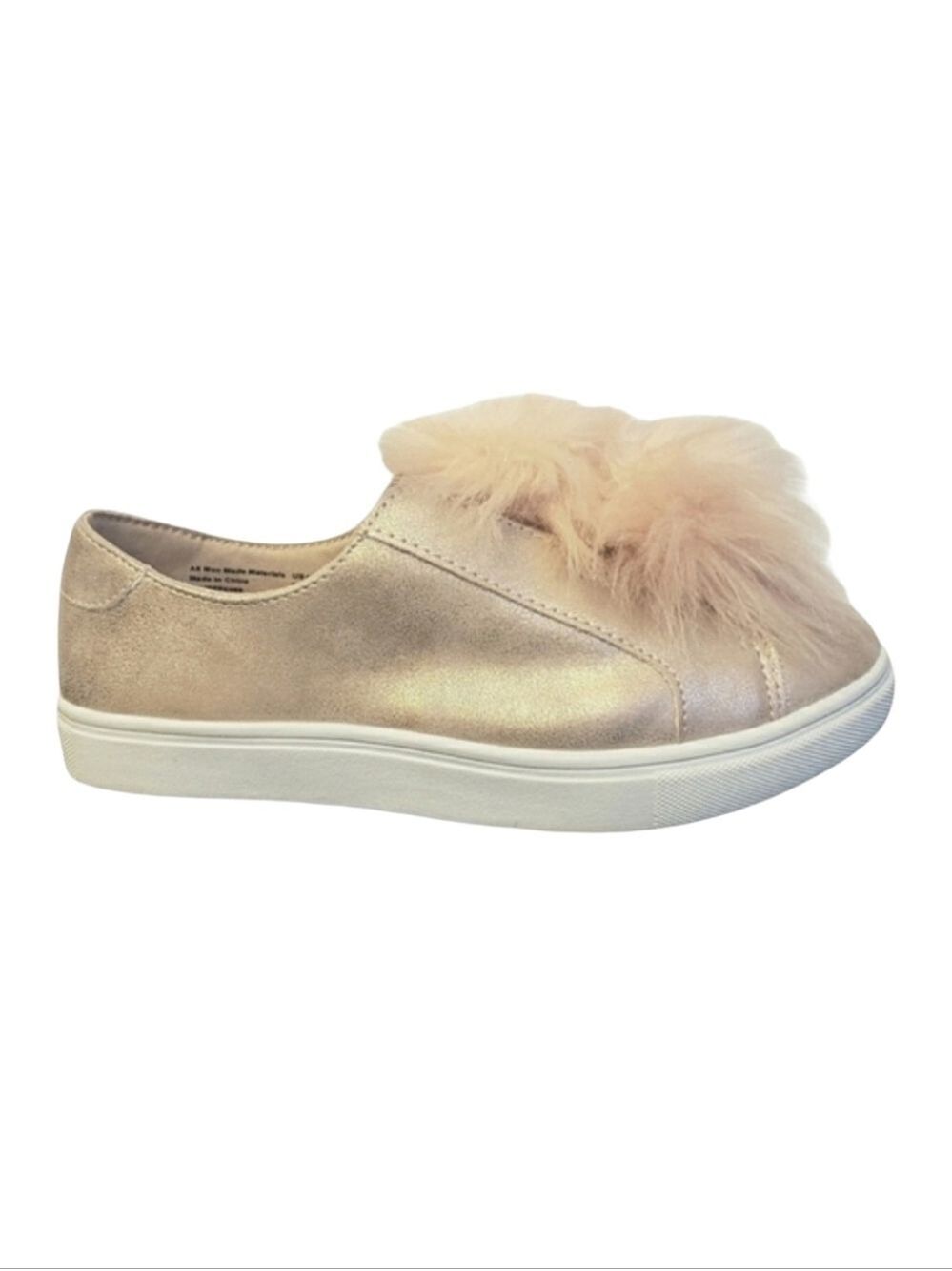 Brash Pink Faux Fur Pompom Sneakers NWT